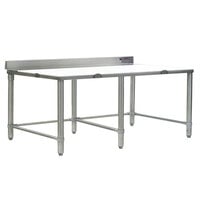 Eagle Group BT36108S 36 inch x 108 inch Poly Top Stainless Steel Boning Table - Open Base