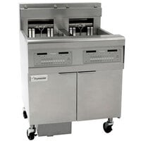 Frymaster FPEL214-CA Electric Floor Fryer with Two 30 lb. Frypots and Automatic Top Off - 480V, 3 Phase, 14 kW