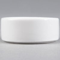 American Metalcraft PSLT17 0.6 oz. White Round Porcelain Salt and Pepper Dish