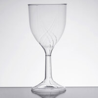 WNA Comet CWSWN6 6 oz. 1-Piece Clear Plastic Classicware Wine Glass - 10/Pack