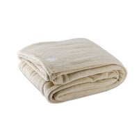 Oxford Vanilla 100% Polyester Fleece Hotel Blanket