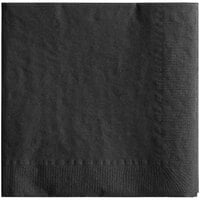 Choice Black Customizable 2-Ply Beverage / Cocktail Napkin - 250/Pack