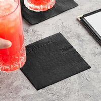 Choice Black Customizable 2-Ply Beverage / Cocktail Napkin - 250/Pack