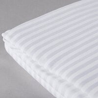 Oxford Super Blend Hotel Supplies 94 inch x 99 inch White Tone on Tone Cotton / Polyester Queen Hotel Duvet Cover - 250 Thread Count