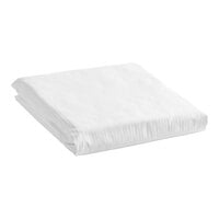 Oxford Super Blend Hotel Supplies 94" x 99" White Tone on Tone Cotton / Polyester Queen Hotel Duvet Cover - 250 Thread Count