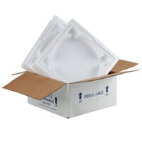 Polar Tech Thermo Chill Round Interior Pie / Cake / Pizza Insulated Shipping Box with Foam Container 10" x 4"