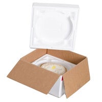 Polar Tech Thermo Chill Round Interior Pie / Cake / Pizza Insulated Shipping Box with Foam Container 10 inch x 4 inch