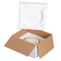 Polar Tech Thermo Chill Round Interior Pie / Cake / Pizza Insulated Shipping Foam Container 8 inch x 22 inch