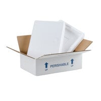 Polar Tech Thermo Chill Insulated Shipping Box with Foam Container 10 inch x 6 inch x 2 inch