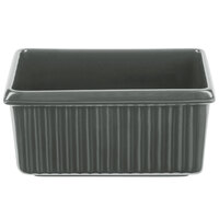 Tablecraft CW1530GY 3 Qt. Gray Rectangle Server with Ridges