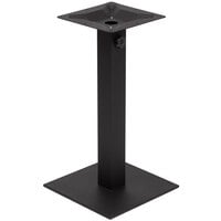 BFM Seating PHTB18SQBLU Margate Standard Height Outdoor / Indoor 18" Black Square Table Base with Umbrella Hole