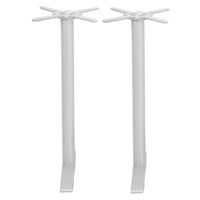 BFM Seating Margate Outdoor / Indoor Bar Height Silver End Table Base Set