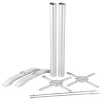 BFM Seating PHTB0022SVT Margate Outdoor / Indoor Bar Height Silver End Table Base Set