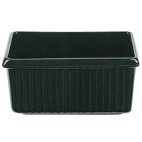 Tablecraft CW1530HGNS 3 Qt. Hunter Green with White Speckle Rectangle Server with Ridges