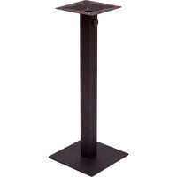BFM Seating PHTB18SQBLT Margate Bar Height Outdoor / Indoor 18" Black Square Table Base with Umbrella Hole