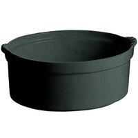 Tablecraft CW3000BKGS 3.5 Qt. Black with Green Speckle Shell Casserole Dish