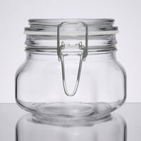 Libbey 17208836 17 oz. Garden Jar with Clamp Lid - 6/Case