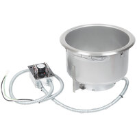 Hatco HWBH-11QTD High Wattage 11 Qt. Single Drop In Round Heated Soup Well with Drain - 120V