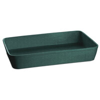 Tablecraft CW20200HGNS 15 Qt. Hunter Green with White Speckle Cast Aluminum Extra Large Rectangular Casserole Dish