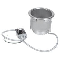 Hatco HWB-7QTD 7 Qt. Single Drop In Round Heated Soup Well with Drain - 120V