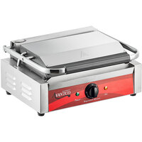 Avantco P70S Commercial Panini Sandwich Grill with Smooth Plates - 13 inch x 8 3/4 inch Cooking Surface - 120V, 1750W