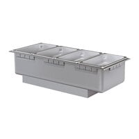 Hatco HWBLI-43D 4/3 Size Rectangular Insulated Drop In Hot Food Well with Drain - 750W