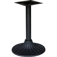 BFM Seating Niles Standard Height Indoor 20" Sand Black Round Table Base