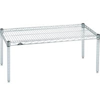 Metro P1824NS 24 inch x 18 inch x 14 inch Super Erecta Stainless Steel Wire Dunnage Rack - 800 lb. Capacity