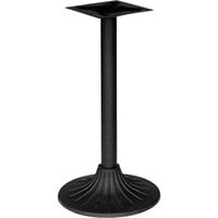 BFM Seating Niles Bar Height Indoor 20" Sand Black Round Table Base