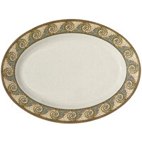 GET OP-621-MO Mosaic 21 inch x 15 inch Melamine Oval Platter - 12/Pack