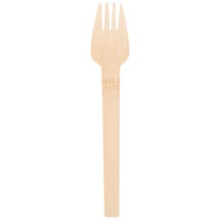 Bambu® 061500 Veneerware® 6 1/2" Disposable Bamboo Fork - 25/Pack