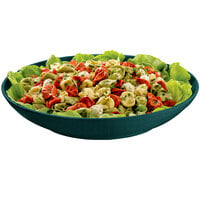 Tablecraft CW3160HGNS 5.5 Qt. Hunter Green with White Speckle Cast Aluminum Pasta Bowl