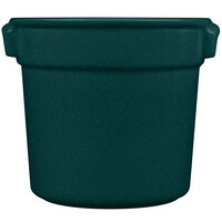 Tablecraft CW1300HGNS 7 Qt. Hunter Green with White Speckle Cast Aluminum Bain Marie Soup Bowl