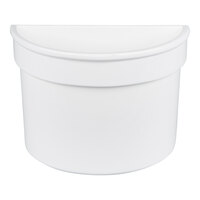 TableCraft CW1312W 5 Qt. White Cast Aluminum Half Soup Bowl
