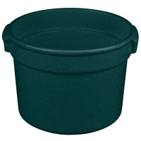 Tablecraft CW1310HGNS 11 Qt. Hunter Green with White Speckle Cast Aluminum Bain Marie Soup Bowl
