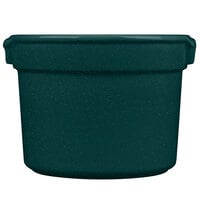 Tablecraft CW1310HGNS 11 Qt. Hunter Green with White Speckle Cast Aluminum Bain Marie Soup Bowl