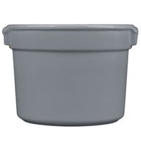 Tablecraft CW1310GY 11 Qt. Gray Cast Aluminum Bain Marie Soup Bowl