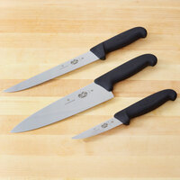 Victorinox 5.1053.3-X3 3 Piece Fibrox Handle Chef Knife Set