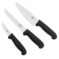 Victorinox 5.1053.3-X3 3 Piece Fibrox Handle Chef Knife Set