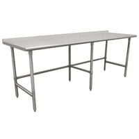 Advance Tabco TFAG-248 24 inch x 96 inch 16 Gauge Super Saver Commercial Work Table with 1 1/2 inch Backsplash