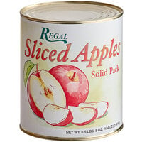 Regal Solid Pack Sliced Apples #10 Can - 6/Case