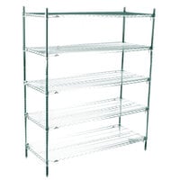 Metro 5A467K3 Stationary Super Erecta Adjustable 2 Series Metroseal 3 Wire Shelving Unit - 24 inch x 60 inch x 74 inch