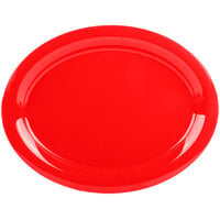 GET OP-135-RSP Red Sensation 13 1/2 inch x 10 1/4 inch Oval Platter - 12/Case