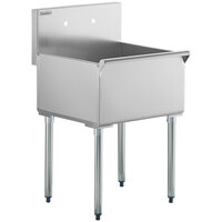 Steelton 24 inch 16-Gauge Stainless Steel One Compartment Commercial Utility Sink - 24 inch x 21 inch x 14 inch Bowl