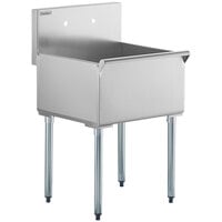 Steelton 24" 16-Gauge Stainless Steel One Compartment Commercial Utility Sink - 24" x 21" x 14" Bowl