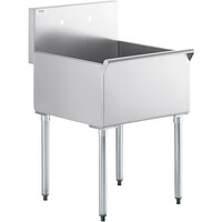 Regency 24 inch 16-Gauge Stainless Steel One Compartment Commercial Utility Sink - 24 inch x 24 inch x 14 inch Bowl