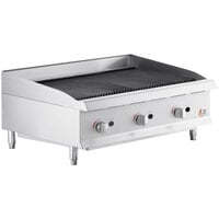 Cooking Performance Group CR-CPG-36-NL 36 inch Gas Countertop Radiant Charbroiler - 120,000 BTU