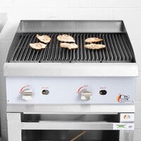 Cooking Performance Group CBR24 24 inch Gas Countertop Radiant Charbroiler - 80,000 BTU