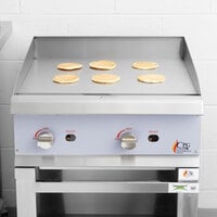 Cooking Performance Group G24 24 inch Gas Countertop Griddle with Manual Controls - 60,000 BTU