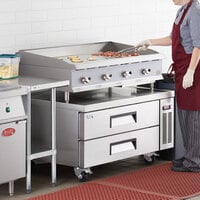 Cooking Performance Group G48 48 inch Gas Countertop Griddle with Manual Controls - 120,000 BTU